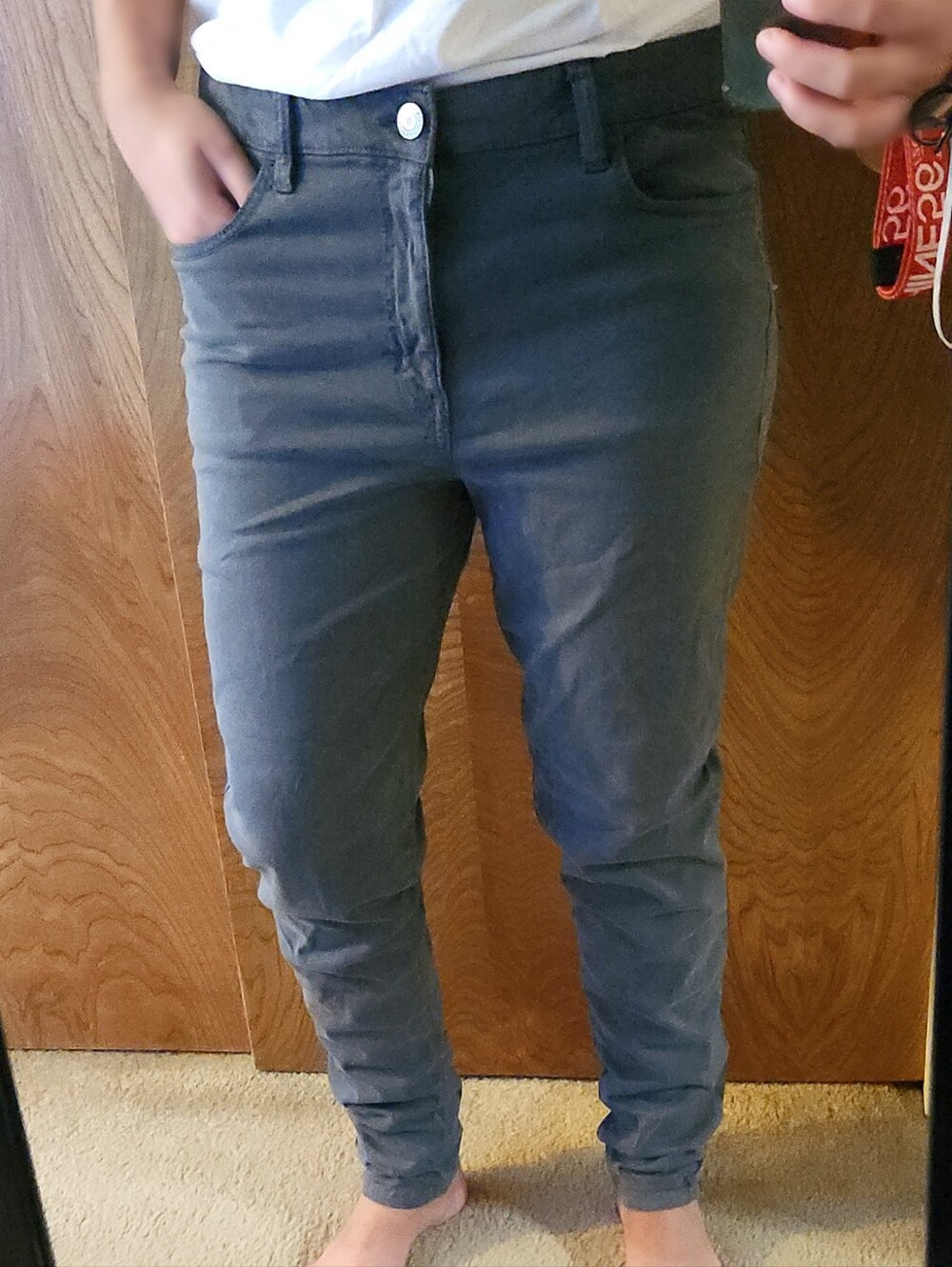 [16 Standard] American Eagle Outfitters Grey High Rise Skinny Jeggings